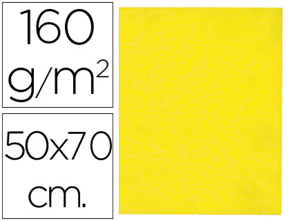 Fieltro Liderpapel 50x70cm. 160 g/m² amarillo